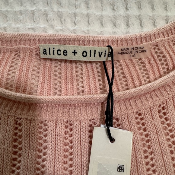 alice + olivia Camara Linen-Blend Tank | Size: Large - Picture 2 of 6